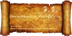 Herschkovits Viktória névjegykártya